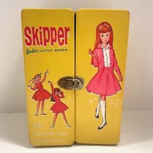 Vintage Skipper Doll Trunk Case Barbie’s Sister 1964 Yellow